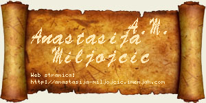 Anastasija Miljojčić vizit kartica